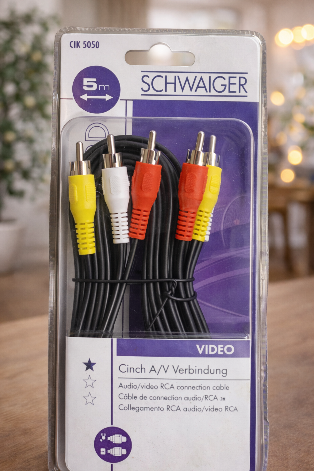 Schwaiger CIK5050 Cinch Audio Video Verbindungskabel 5m