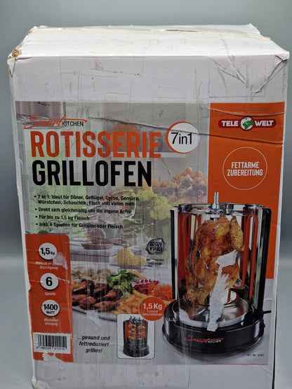 Telewelt SmartKitchen Rotisserie Grillofen 7in1 Backofen Grill