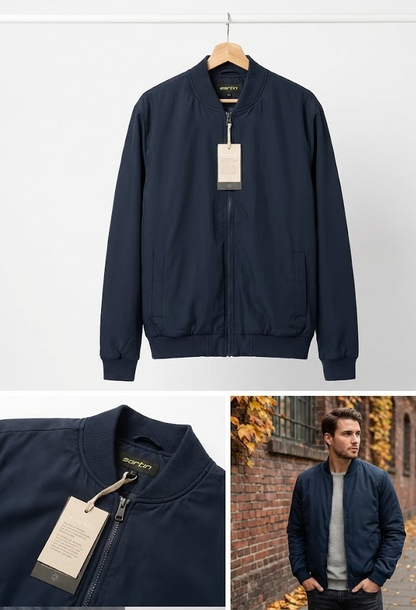 STRANDFEIN Menswear Herren Steppjacke Gr. 56 Marine Blau Bomberjacke Übergang D3