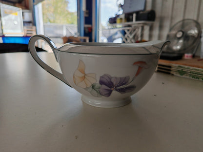 Schirnding Bavaria Frühlingsblumenfest Sauciere Porzellan Blumendekor A6