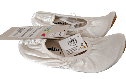 Lupilu Kinder Gymnastikschuhe Gr. 26/27 Weiß Turnschläppchen Gummisohle G2