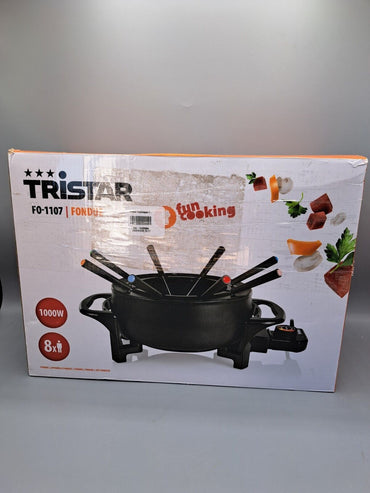 TRISTAR elektrisches Fondue Set bis 8 Personen schwarz 1,5 Ltr 1000 W Antihaft