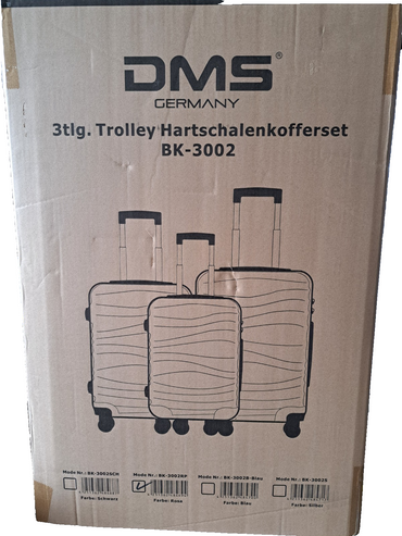 DMS Trolley Hartschalenkofferset Reisekoffer 3Teilig 4 Rollen BK-3002 Rosa