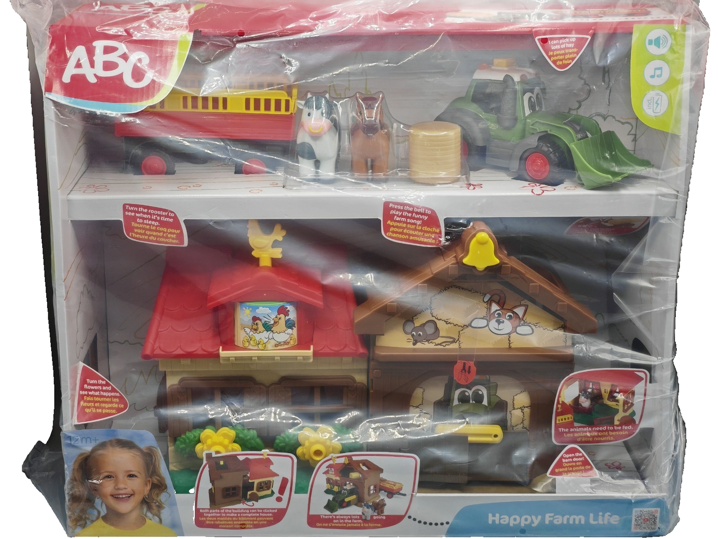 Dickie Toys Happy Farm House Bauernhof Set Kinder Spielzeug Tiere Traktor