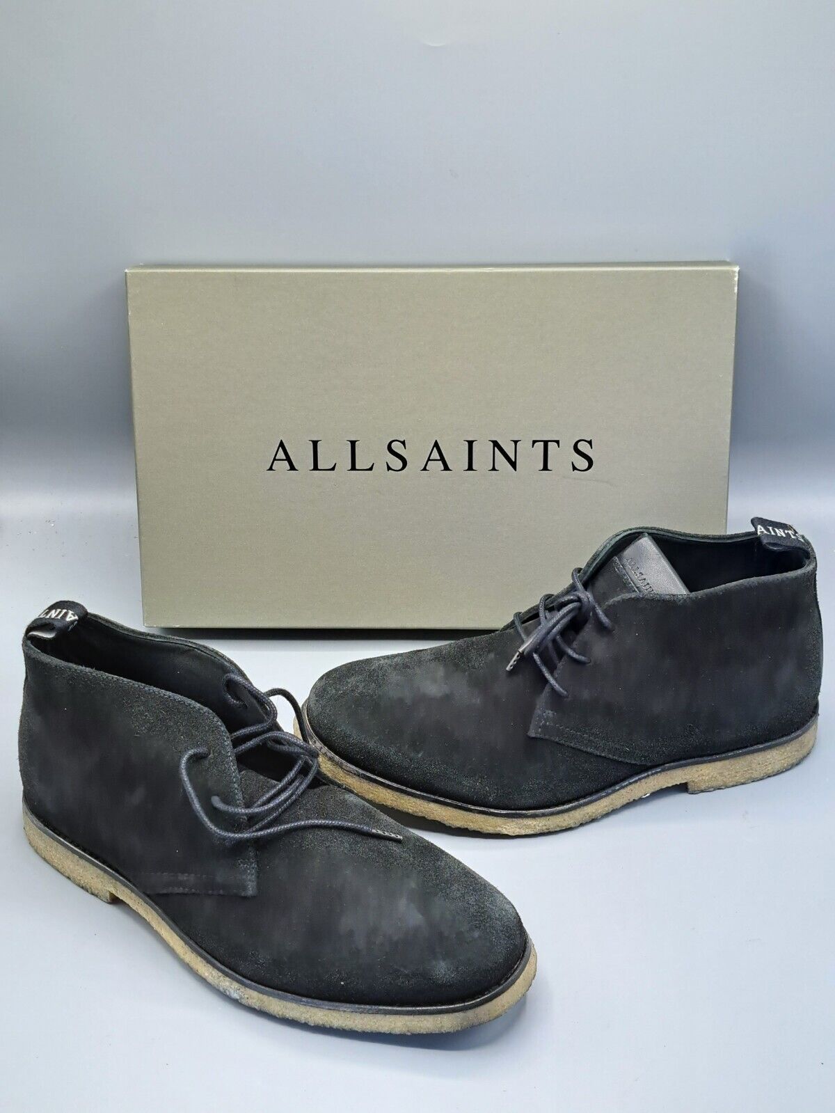 Allsaints, Luke Chukka Suede, Schwarz, Größe 40, Herren