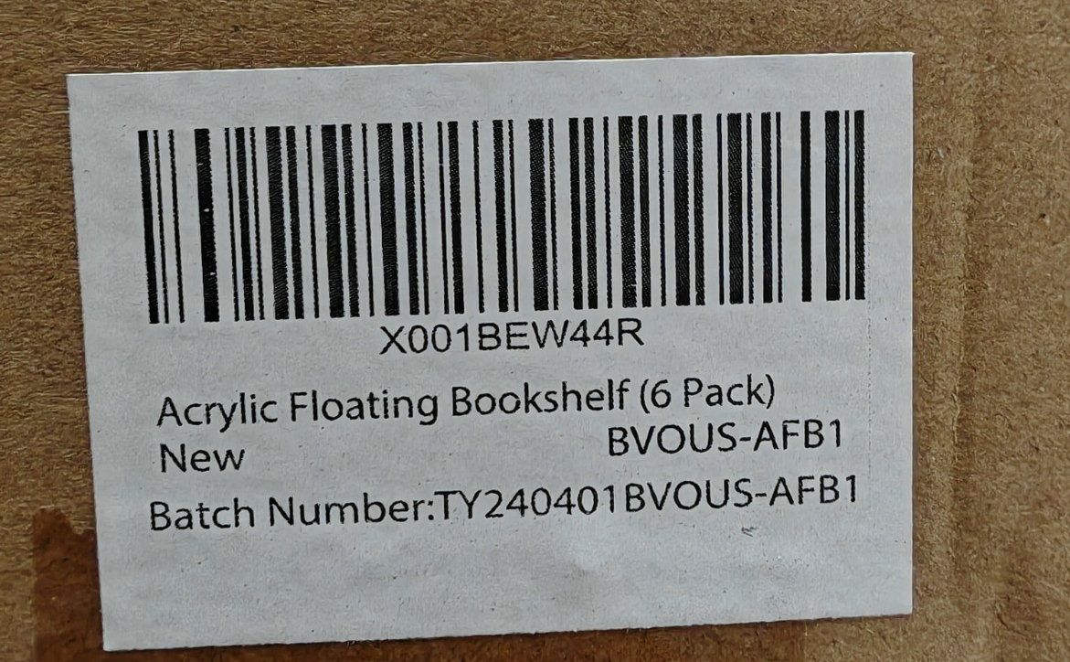 BELLE VOUS 6x Acryl Wandregal Transparent Schweberegal Bücherregal Bilder C1