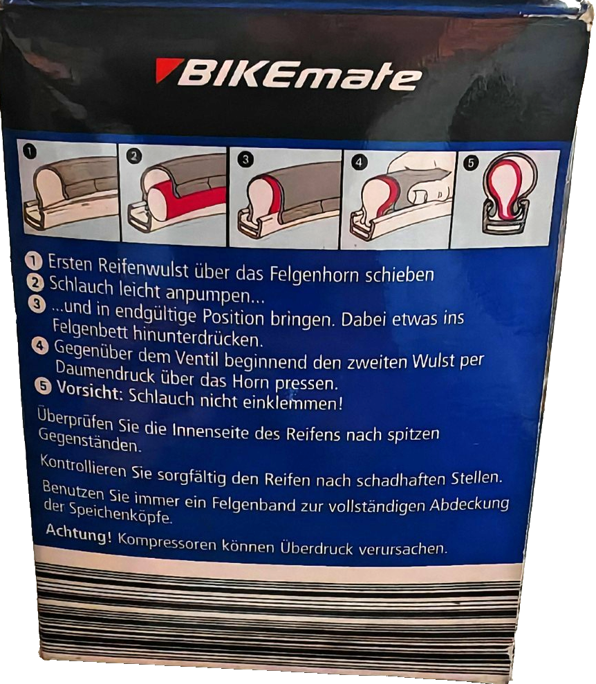 Bikemate Fahrradschlauch 28 Zoll Doppelpack 28/47-622 AV Autoventil 2er Set E4