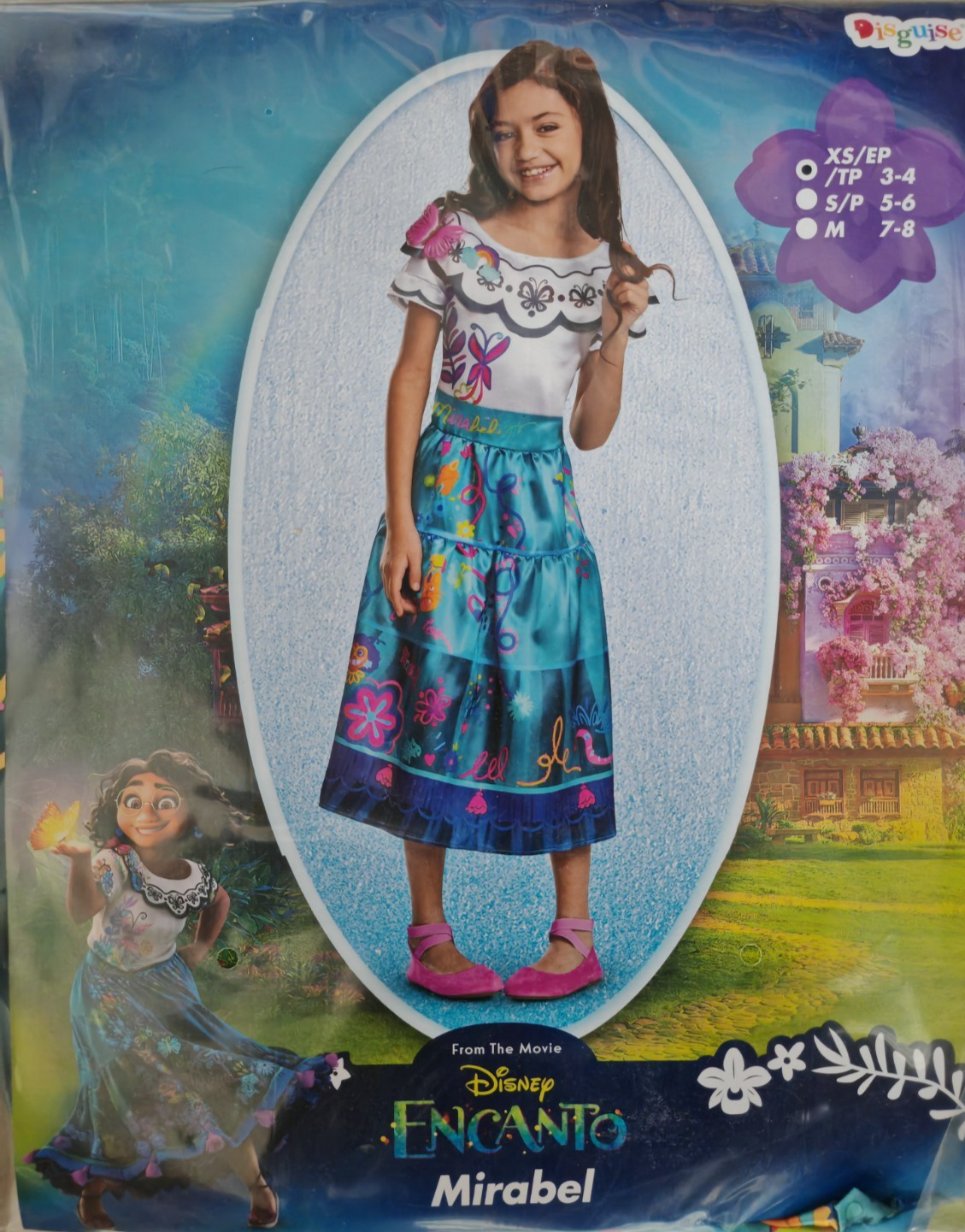 Disney Encanto Mirabel Kinder Kostüm Kleid Gr. 98-104 Fasching Karneval  G