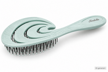 Ninabella Bio Haarbürste Entwirrbürste Spiral Detangler Mintgrün Recycelt C2