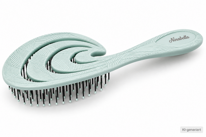 Ninabella Bio Haarbürste Entwirrbürste Spiral Detangler Mintgrün Recycelt C2