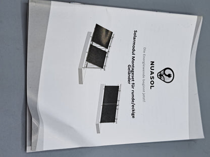 Nuasol Solarmodul Montageset für runde/eckige Geländer