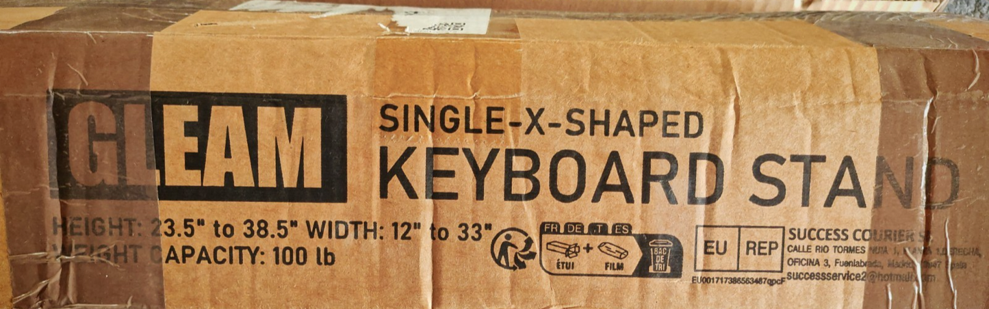 GLEAM Keyboardständer Einzel X-Form Tastaturständer höhenverstellbar Schwarz F5