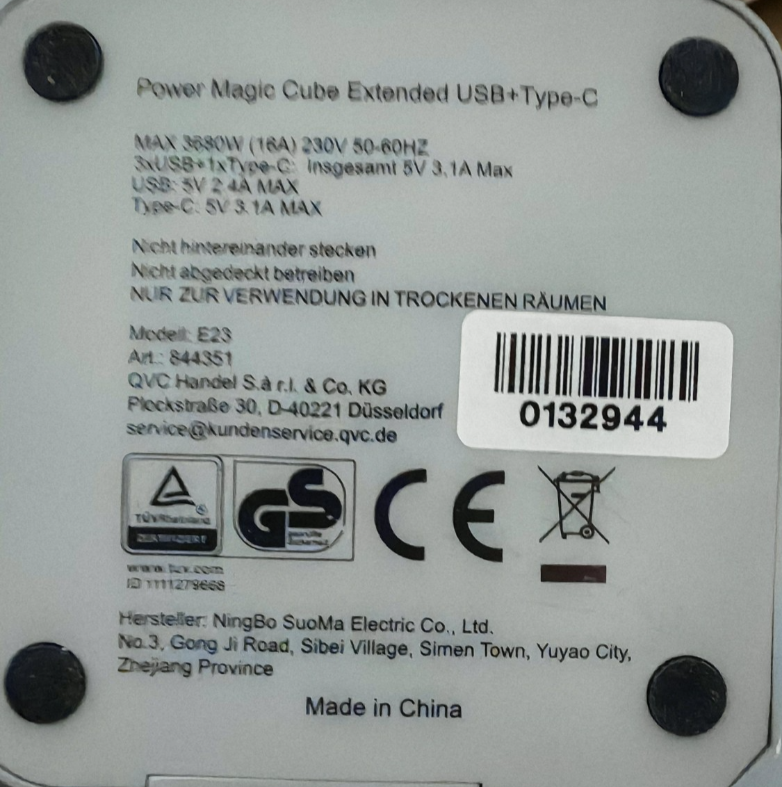 Power Magic Cube Steckdosenleiste USB USB-C Mehrfachsteckdose Würfel A2