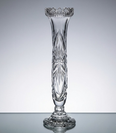 Antiquität Kerzenständer Glas 21 cm hoch Vintage Halter Sammler