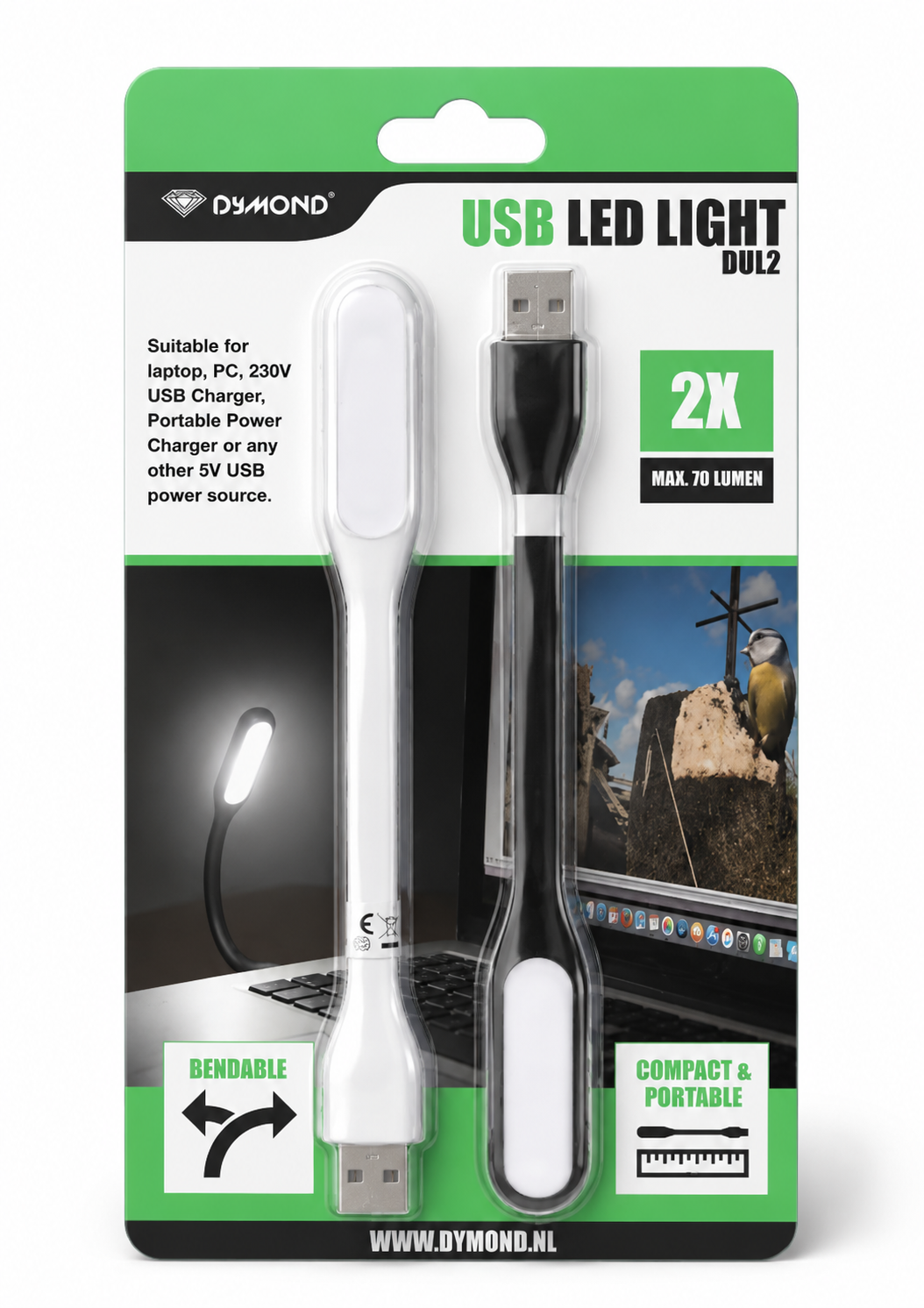 Dymond USB LED Light DUL2 USB Lampe Licht 2er Set Notebook PC LED