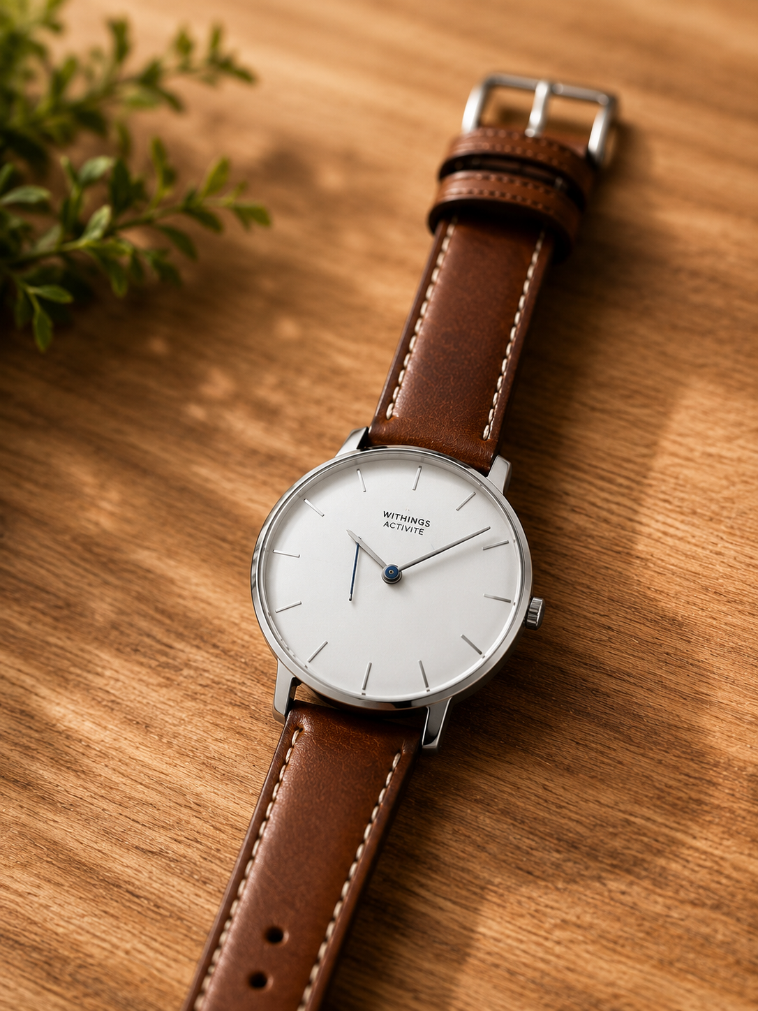 Withings Activité Uhr Schweizer Design Aktivitäts Schlaftracker Braun Armband