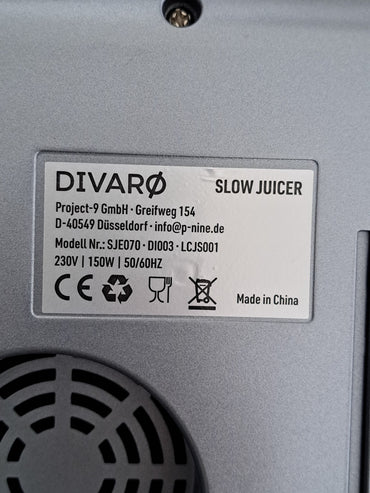 Divaro Slow Juicer SJE 070