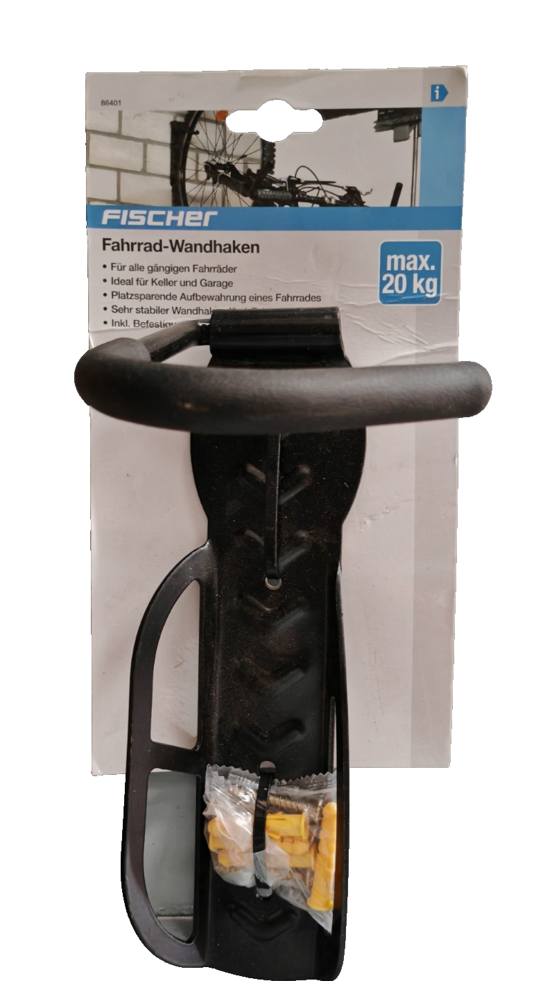 FISCHER Fahrrad Wandhalterung Wandhaken Fahrradhalter bis 20 kg Garage E4