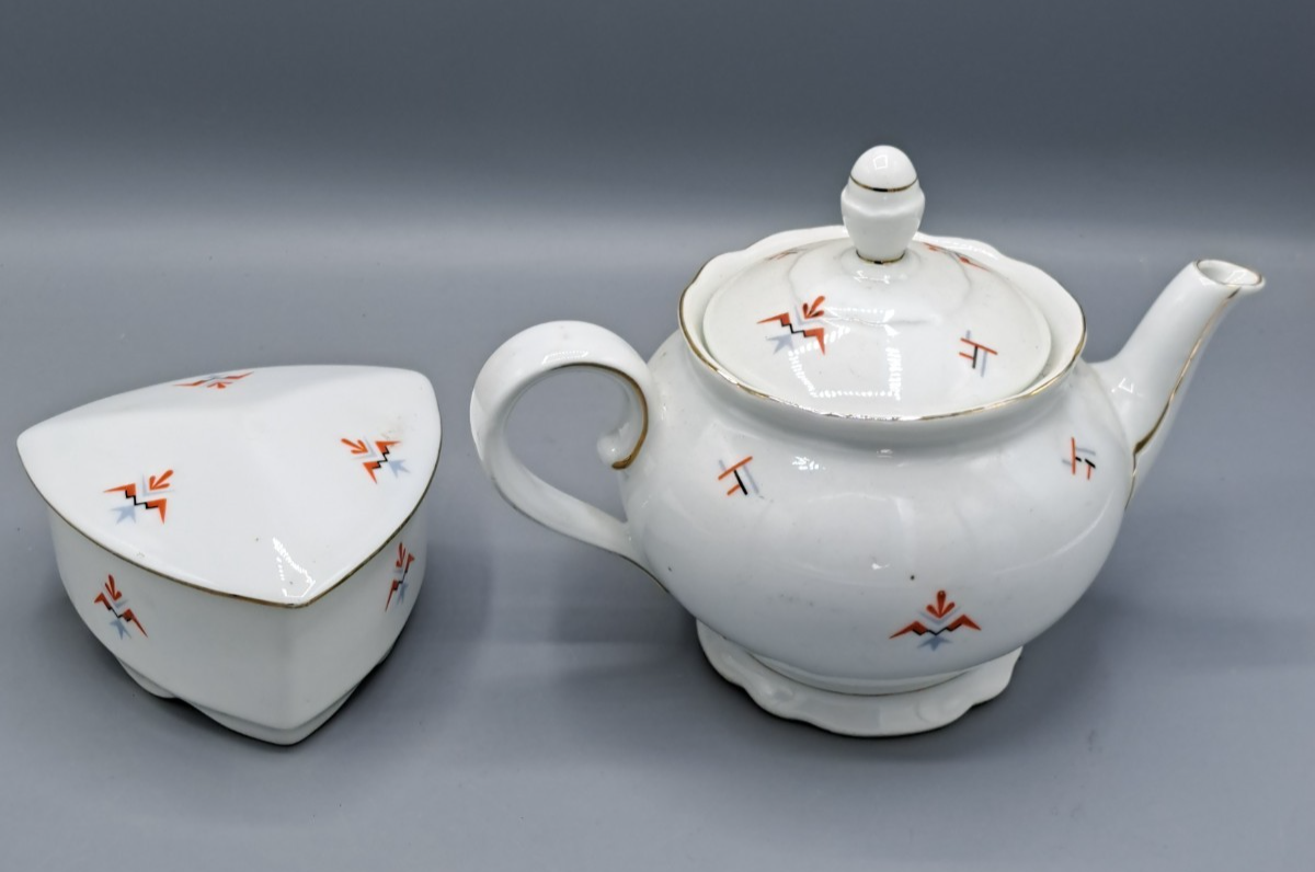 Bavaria Porzellan Teekanne mit Zuckerschale