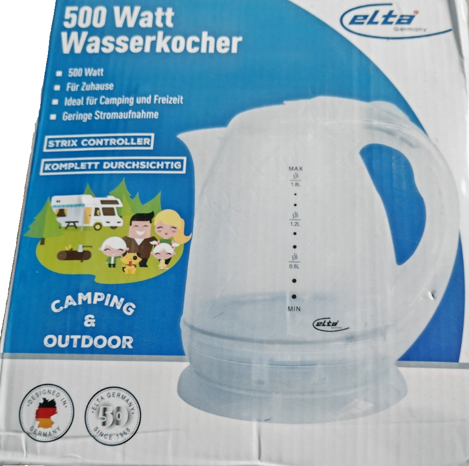 Elta Camping-Wasserkocher WK-2200.11 Transparent Kunststoff 1,8 L