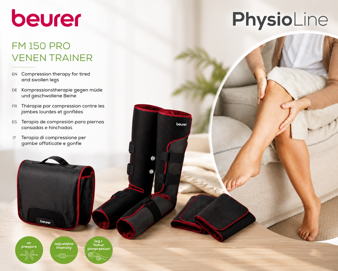Beurer FM150 Pro Venen Trainer Beinmassagegerät Luftdruckmassage Beine HOA3