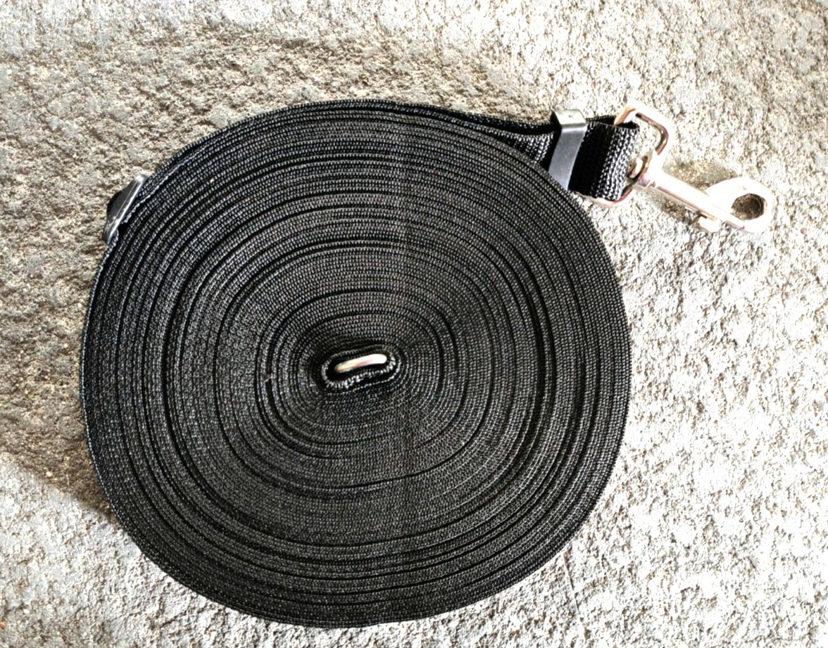 Schleppleine Hund 20m Schwarz Trainingsleine Hundeleine Fährtenleine Leine D10