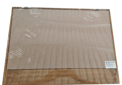 Navaris Kreidetafel 60x45cm Wandtafel Holzrahmen Ablage 4 Haken Memoboard P5