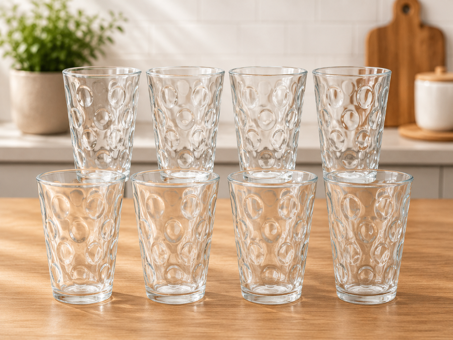 Mon Verre Gläser 8er Set 210 ml Trinkgläser Wassergläser Saftgläser klar Glas B6