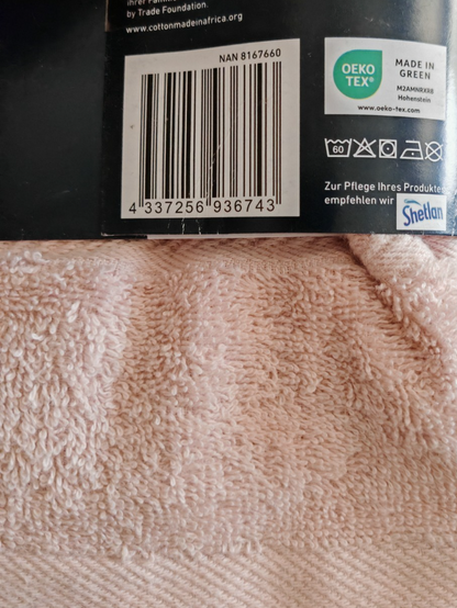 4x HOME IDEAS Gästetücher 30x50 cm Rosa 100% Baumwolle Frottier Handtücher D10