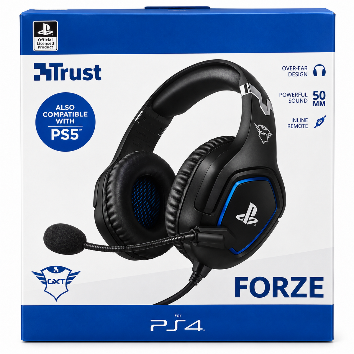 Trust GXT 488 Forze Gaming Headset PS4 PS5 50mm Mikrofon 3,5mm 23530 A8