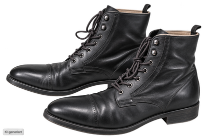 AllSaints Mikkel Herren Boots Leder Schwarz Schnürstiefel Stiefelette Gr. 45 G1