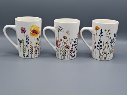 Tassen Set 3-teilig „Flores“ von Weltbild – 385 ml Kaffeebecher