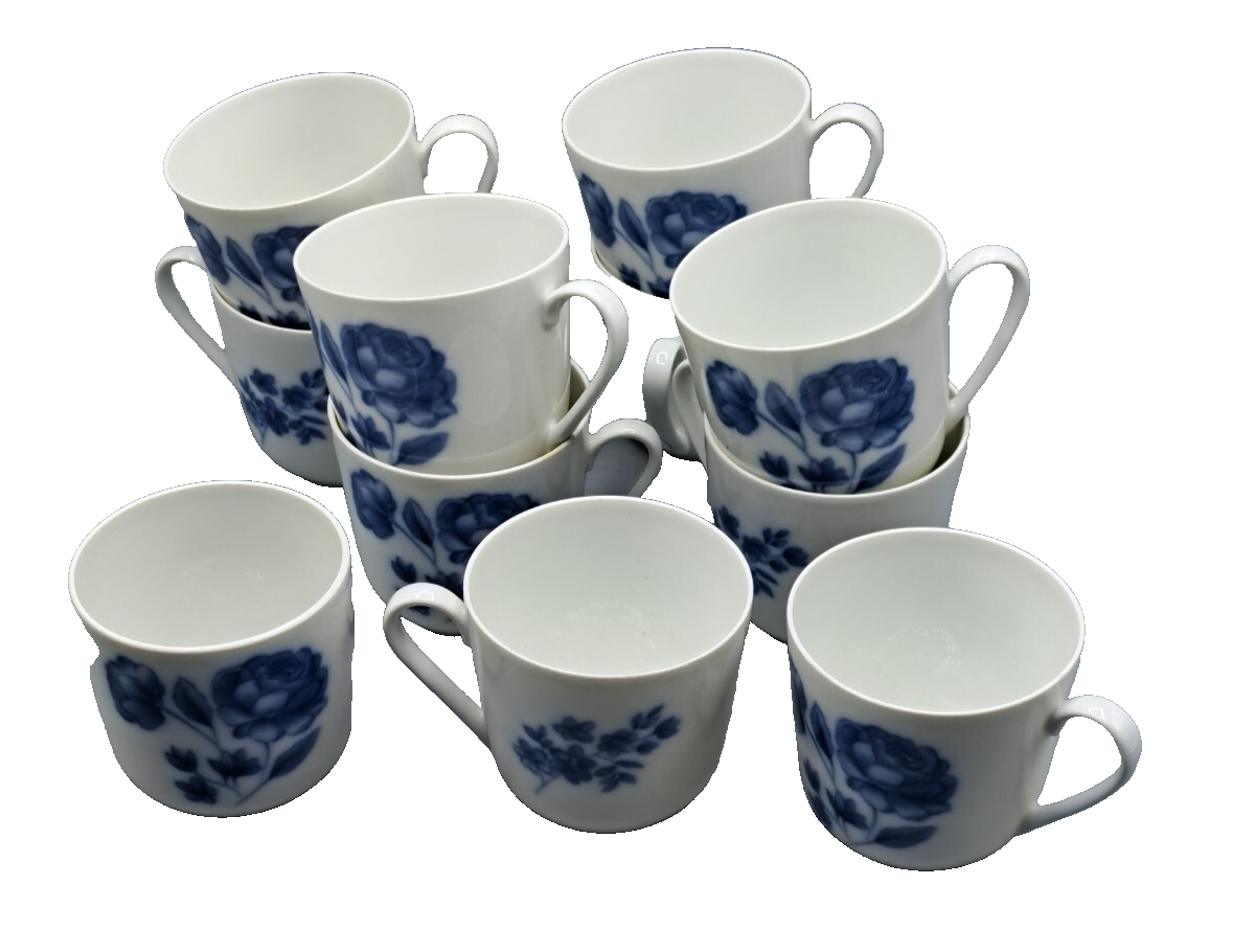 Arzberg Porzellan Kaffeeservice Blau Rosen Vintage Geschirr Set