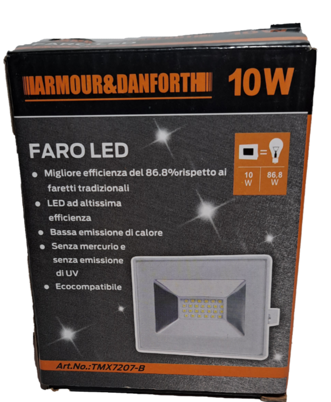 Armour Dannroth LED Flutlicht 10W Außenstrahler IP65 Kaltweiß hell