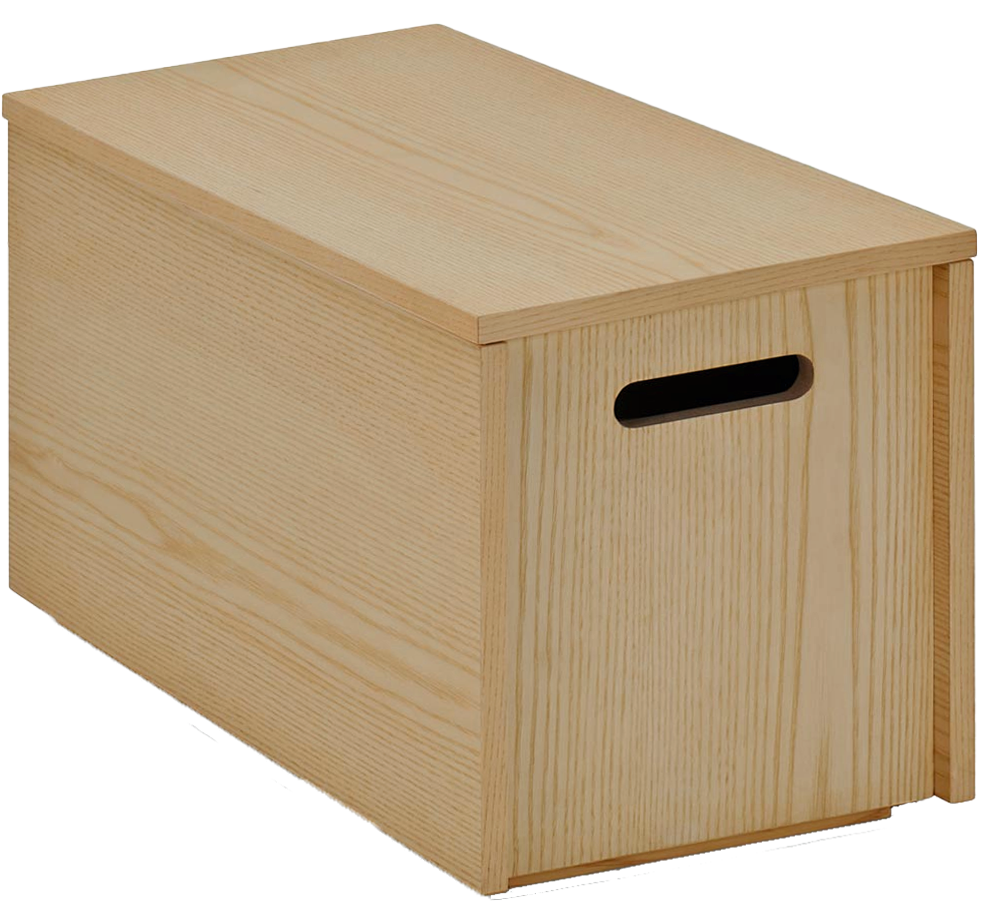 Tchio Stapelbox mit Deckel, Esche Naturfarben