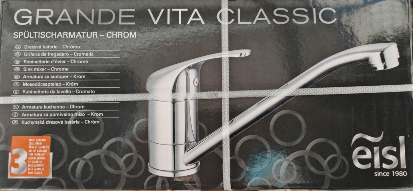 Eisl Grande Vita Classic Spültischarmatur Chrom Küchenarmatur Spüle Wasser E1