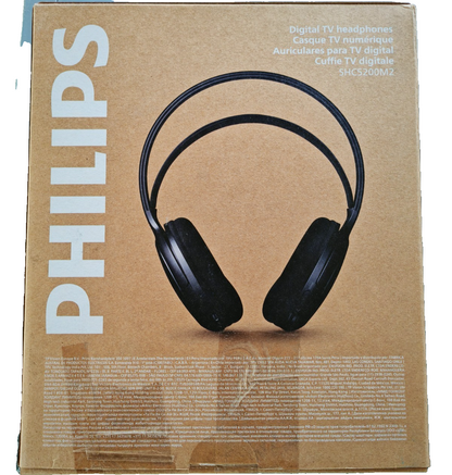 Philips SHC5200M2 TV Kopfhörer kabellos 30h Akku 30m Reichweite Schwarz A-09