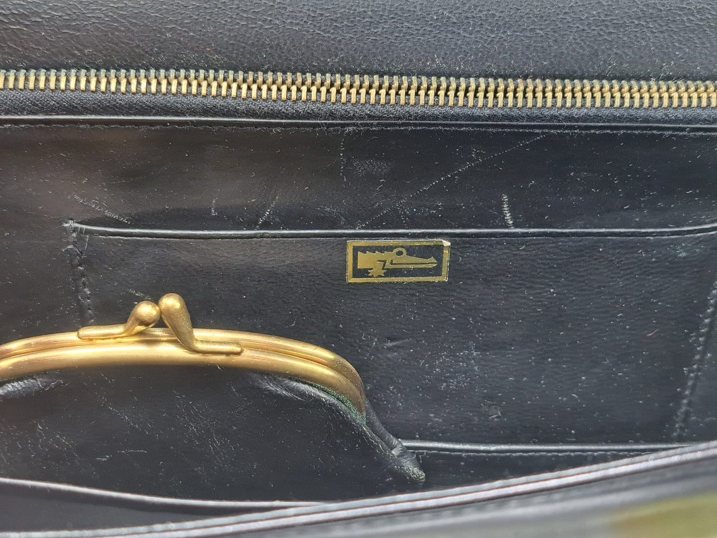 Damen Handtasche Handgetragen Schwarz, 32x14 cm