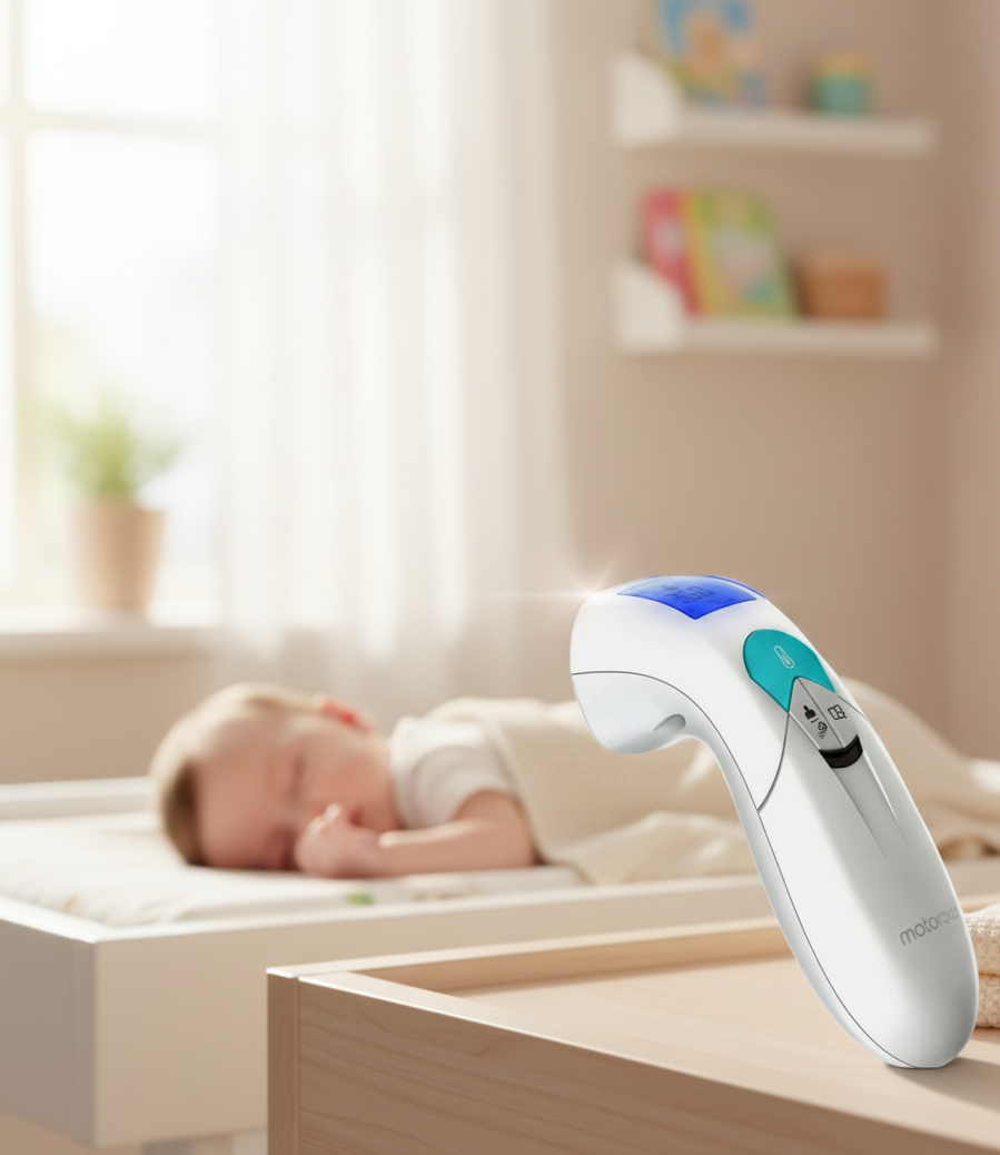 Motorola Care MBP66NT Kontaktloses Infrarot Fieberthermometer Stirn Digital C1