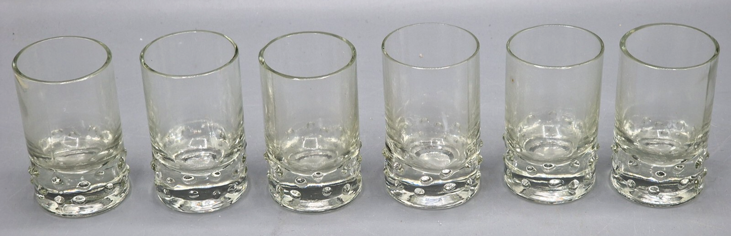 6x Antiquitäten Gläser Schnapsgläser Vintage Kristallglas Sammlerstücke
