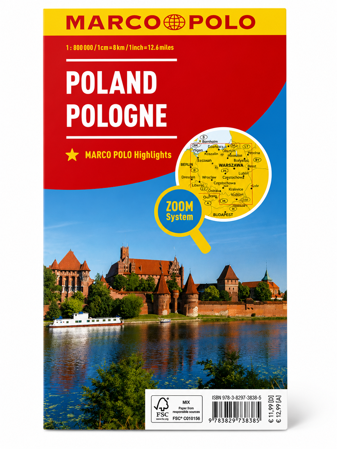 MARCO POLO Länderkarte Polen 1:800000 Reisekarte Straßenkarte Reise Guide