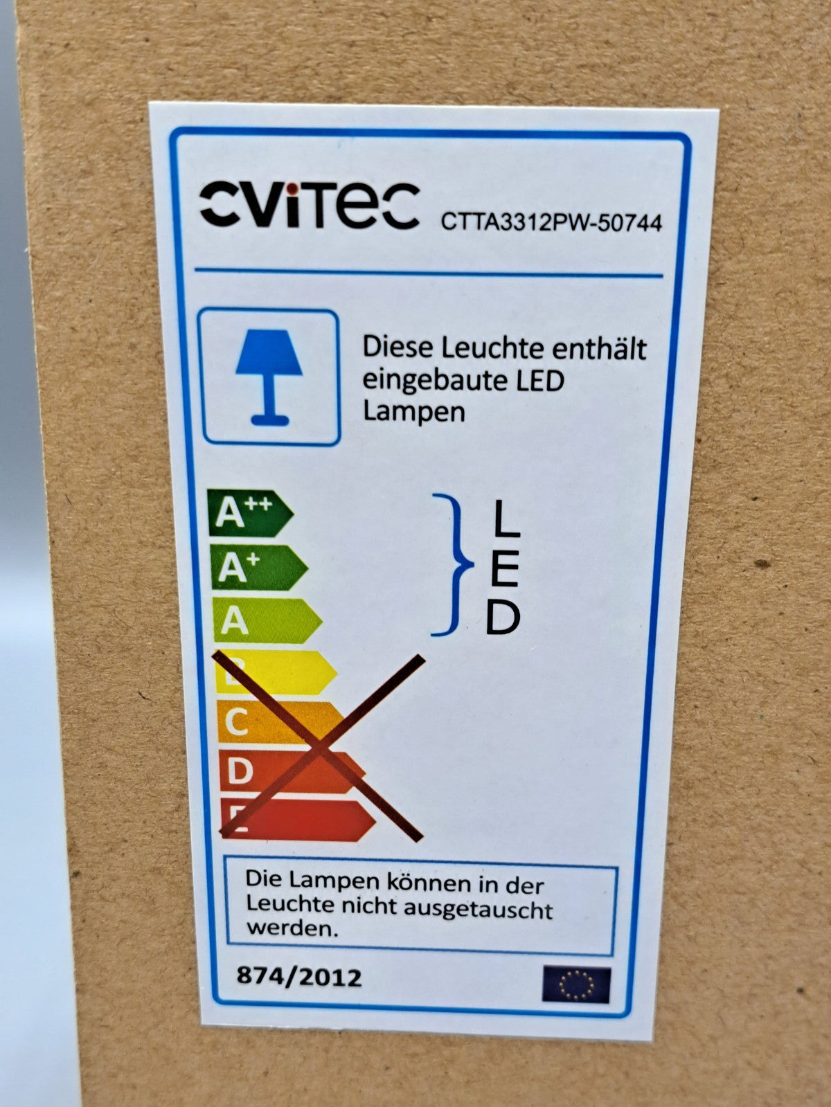Cvitec CTTA3312PW-50744, IP20, 3000K, 1200lm Weiß, Strahler