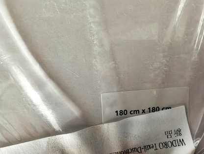 Widoro Premium Duschvorhang 180x180cm Weiß Textil Bad Vorhang Dusche Bad E5