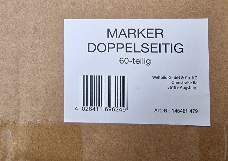 Permanentmarker Marker Doppelseitig 60-teilig, Marker