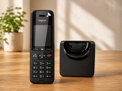 Gigaset COMFORT 520HX DECT Mobilteil mit Ladeschale Schnurlostelefon Schwarz