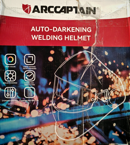 ARCCAPTAIN Sun20B Hyper View Schweißhelm Automatik Real Color DIN 4-13 B-02