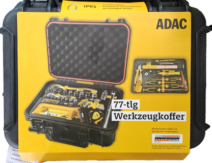 Brüder Mannesmann ADAC Werkzeugkoffer 77tlg IP65 Werkzeug Set Profi Heimw.
