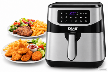 DMS HF-7S Heißluftfritteuse 7L 1800W Airfryer 10 Programme Touch Display HA21