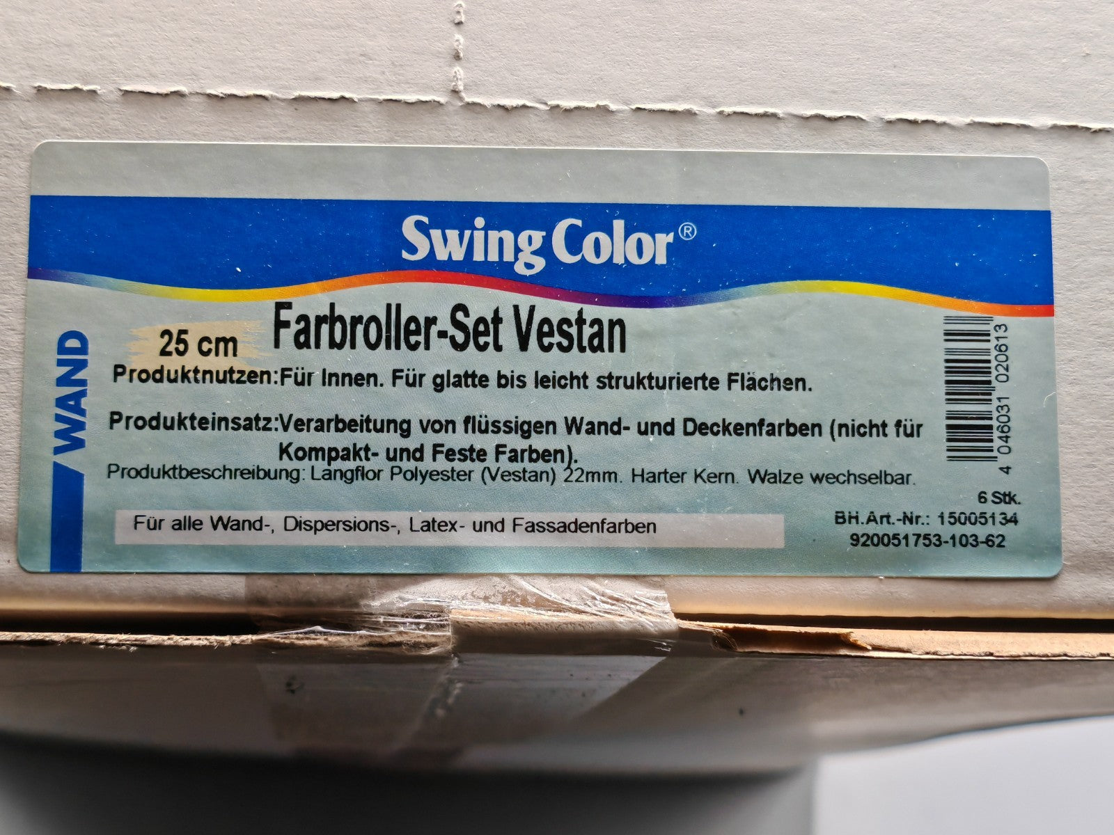 Swing Color Farbroller Set 25cm Vestan Malerrolle Farbwalze Lackierrolle B1