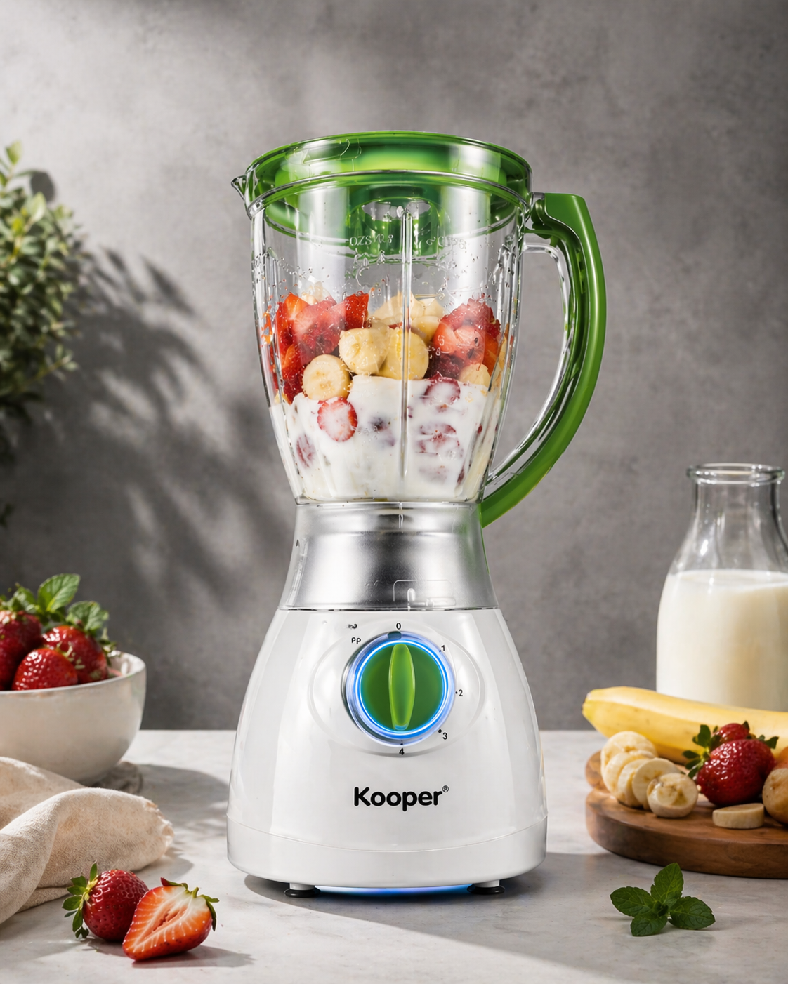 Kooper Blender 350W 4 Stufen Standmixer Küchenmixer Mixer Gerät